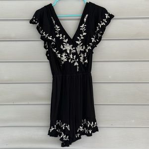 Black and white romper